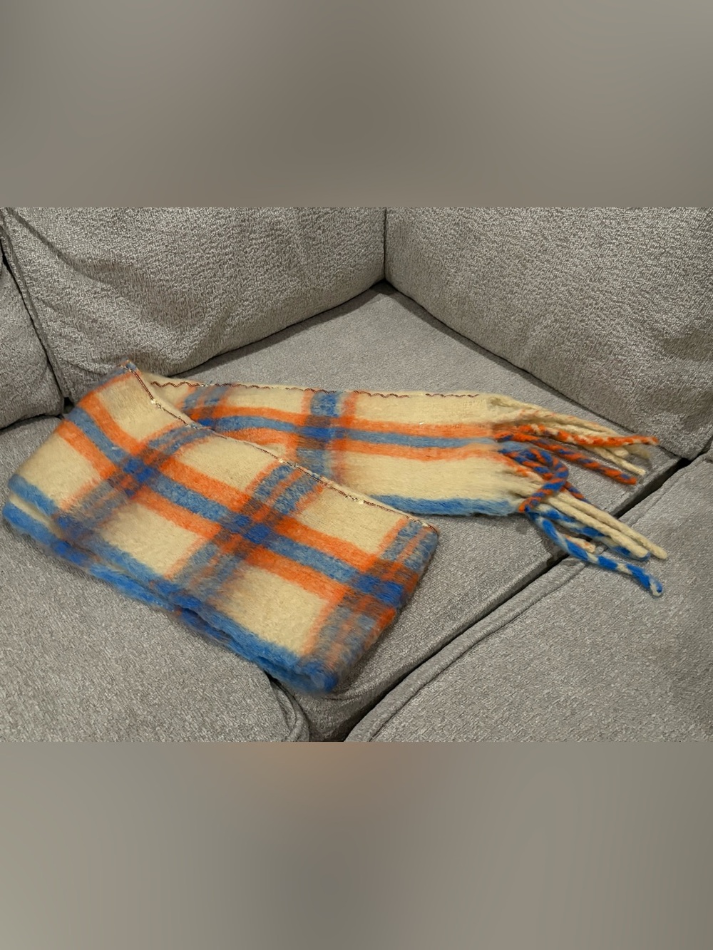 Free People highland plaid skinny scarf